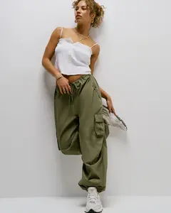 Women's Low Rise Drawstring Parachute Pant - Mercantile Green