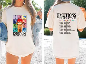 Emotions The Eras Tour Inside Out 2 Shirt, Two-Sided Inside Out 2 Shirt, Inside Out Movie, Anxiety Shirt