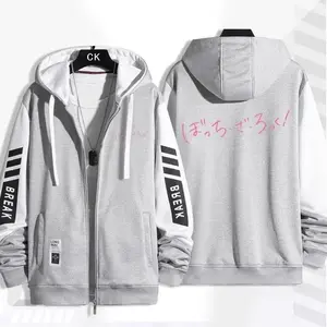 Anime BOCCHI THE ROCK! Series Print Hoodie Men Women Autumn Winter Clothing Zip Coat Casual Daily Wear Men's Hoodies