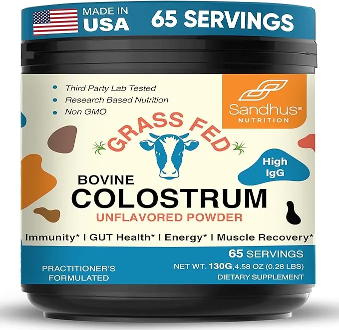 【Sandhus】Bovine Colostrum Digestive Health, Powder 0.28 LBS Edible Supplement 【Sandhus】Bovine Colostrum Digestive Health, Powder 0.28 LBS Edible Supplement