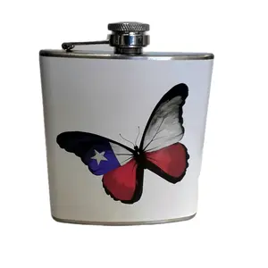 Lone Star Butterfly Hip Flask 6 oz