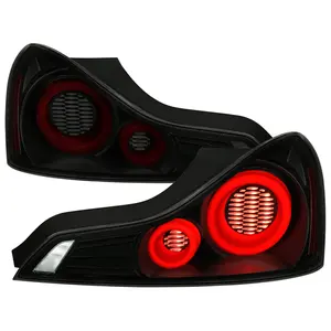 2008-2013 G37 / 2014-2015 Q60 Coupe / Convertible LED Tail Lights w/ Switchback Sequential Turn Signals (Matte Black Housing / Smoked Lens)