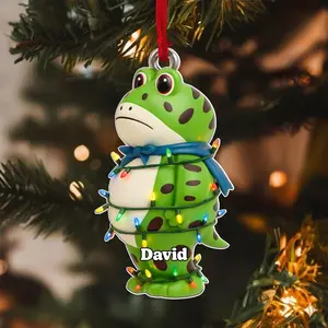Merry Resistmas 2D Flat Acrylic Ornament, Frog Meme Ornament, Funny Portland Frog Christmas Keepsake, Freedom Frog Ornament, Meme Gift