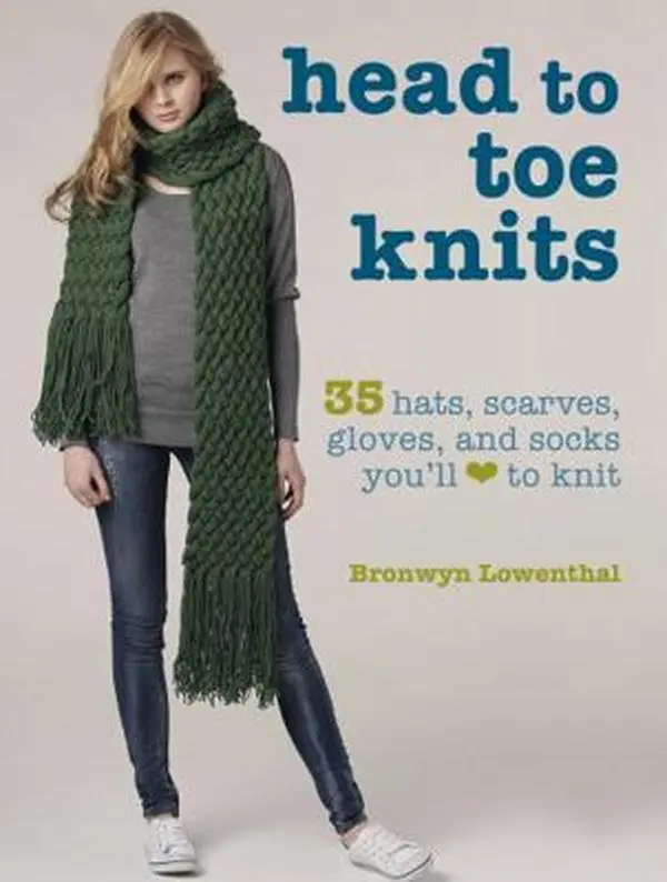 USED Book - Head to Toe Knits: 35 hats, scarves, gloves and socks you'll love to knit by Bronwyn Lowenthal (Paperback) - english