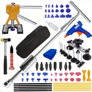 77-Piece Paintless Dent Removal Kit, T-Bar Puller, Body Repair Tool Set, Professional Dent Fixing Kit for Car Dent Repair, Car Dent Remover
