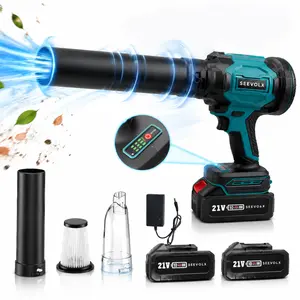 【DealsForYouDays】SEEVOLX 21V Handheld Cordless Blower and Vacuum, 2-in-1 Portable Electric Cleaner with Long-Lasting Dual Batteries, Lightweight & Quiet, Ideal for Clearing Leaves, Car Detailing, Garage, and Home Cleaning—Making it an Ideal Gift, Vacuum C