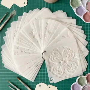 Laser Cut Mandala Stencils Kit: Reusable DIY Painting Templates for Walls, Wood, Tile, Fabric Transfer. High Precision, Waterproof Art Tools for Stress Relief, Journal Decor, Home Craft Projects.