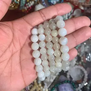 Handmade White Moonstone Bracelet