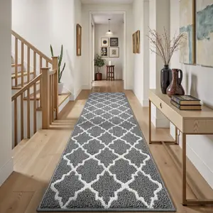 Washable Non Slip Runner Rug, Dirt Trapping Rubber Backing Carpet Runner for Entryway Hallway Kitchen Laundry Room