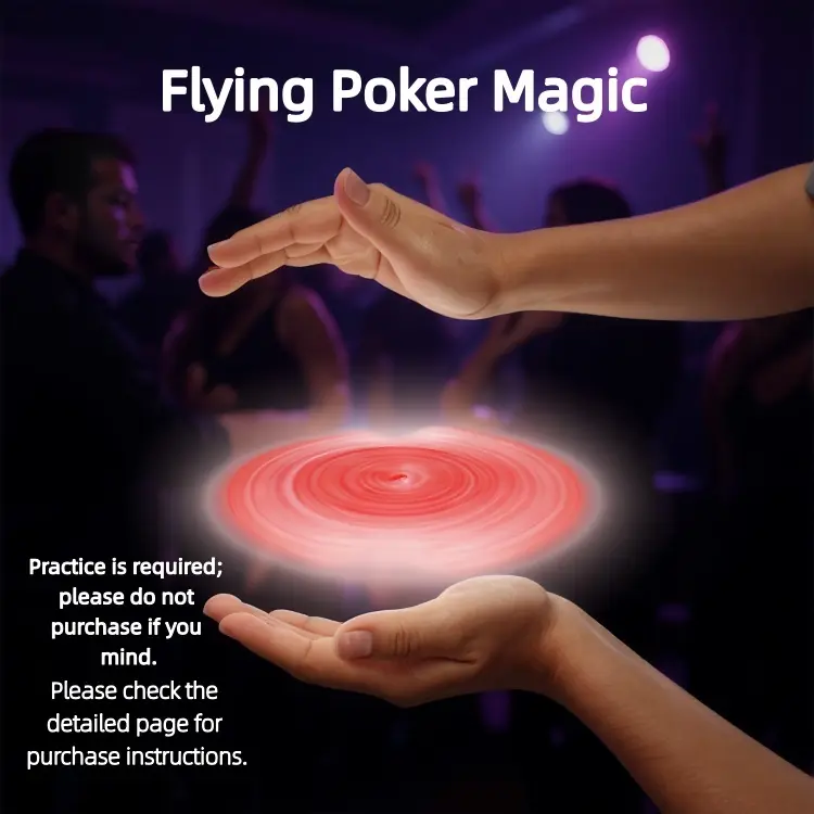 Flying Poker Magic Illusion – Real Floating & Spinning Cards Trick Toy, Beginner Magic Kit Prop for Parties, Science Learners & Stage Shows – Unique Gift Idea for Birthdays & Holidays fright halloween