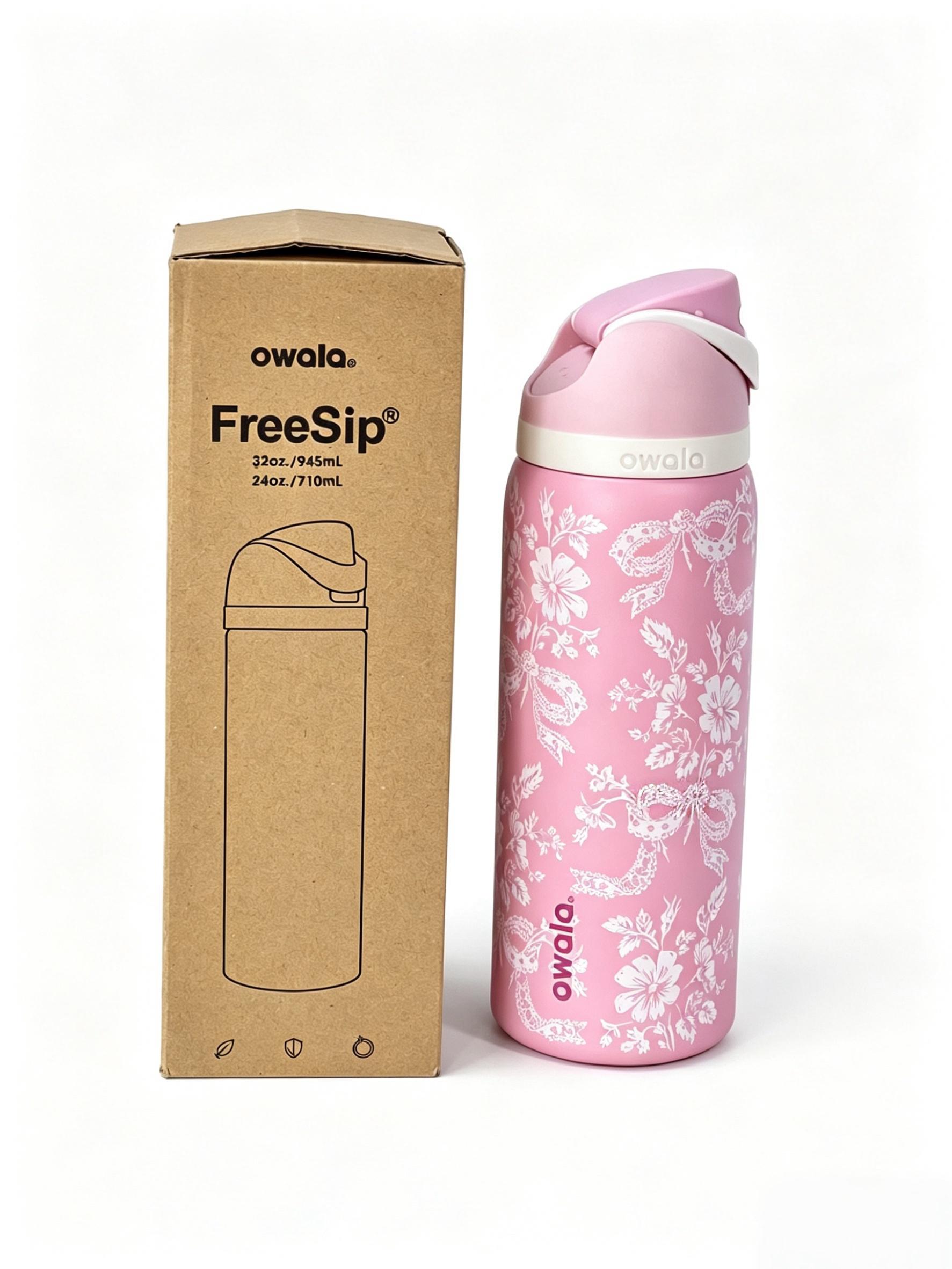 Owala 32oz Stainless Steel Insulated Cup - Outdoor Portable Handheld Cup with Straw - Cold-Resistant Cup - Snap-Lid Portable Cup