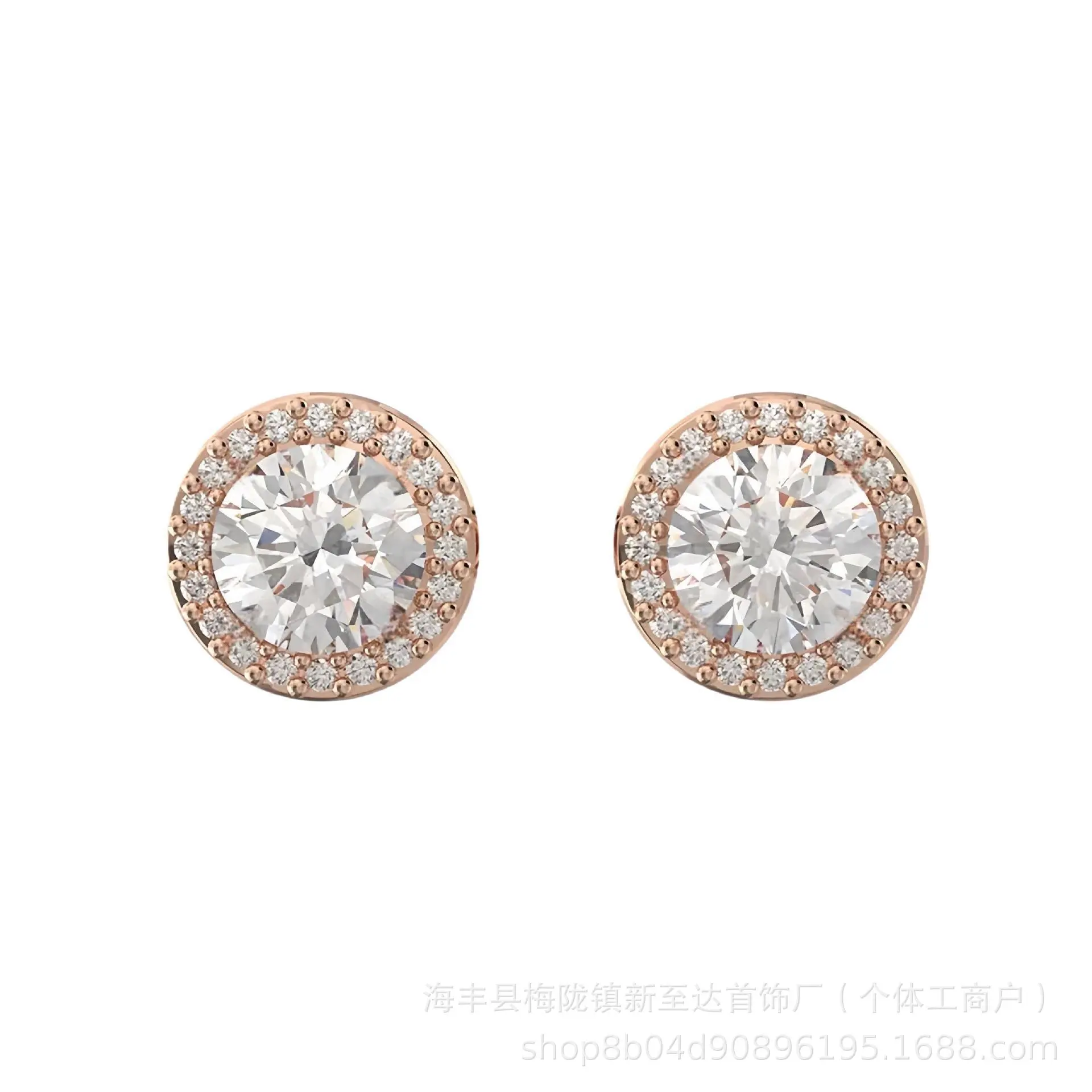 Rose gold Roman earrings