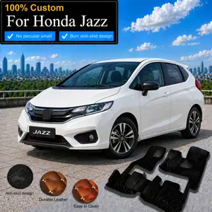 Pu Leather Car Floor Mats Suitable for Honda Fit/ Jazz 2001-2008.Honda Fit/ Jazz 2008-2015.Honda Fit/ Jazz 2018-2020.Honda Fit/ Jazz 2020-2025 hybird.Left Hand Drive or Right Hand Drive 2014 2015 2016 2017 2018 2019 2020 2021 2022 2023 2024 2025 2026