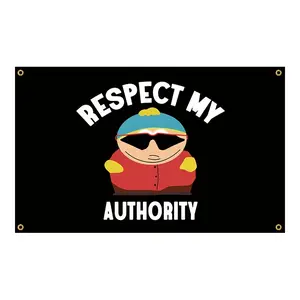 Respect My Authority Flag, 3x5 Feet Polyester Banner, Fun Meme Flag with Four Eyelets, University Dorm Wall Decor, Wall Hanging Decor, Indoor Wall Decoration, Home Bedroom Decor, Home Decor Supplies