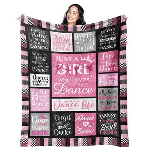 1Pc 280G Dance Gifts, Dance Recital Gifts For Girls, Dancer Gifts For Girls Teens, Ballet Gifts For Her, Dance Gifts For Teacher, Ballerina Gifts, Gifts For Dancers, Dance Stuff Dancing Blanket