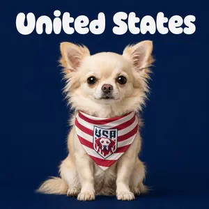 Fan Dog Bandana Usa, Stylish Accessory for Daily Wear, Perfect Gift Idea, Durable Material, Easy to Match Any