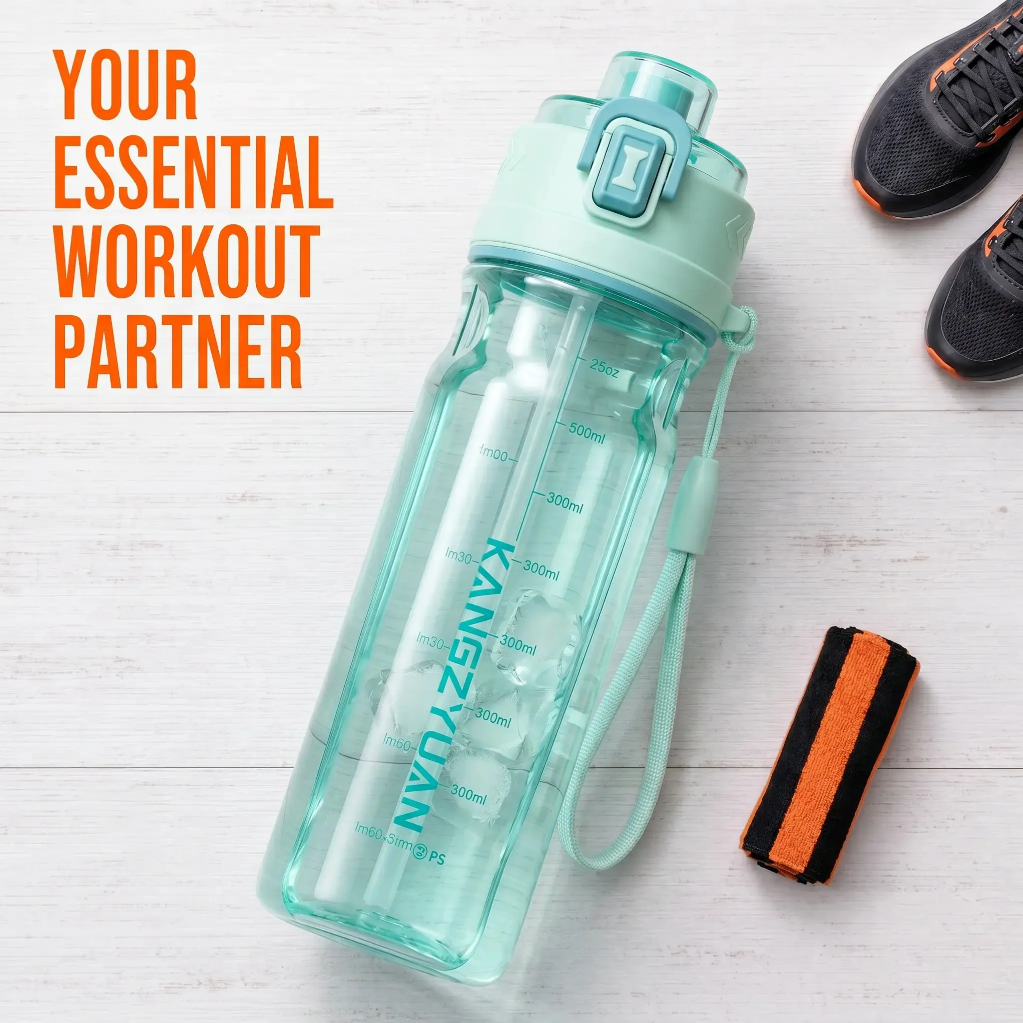 Misting Water Bottle with Straw, 25oz BPA-Free Tritan Sports Spray Bottle, Leak-Resistant Cooling Water Cup for Gym, Outdoor, Travel, Beach, Hiking & Summer Activities, Easy Carry Handle, Reusable, Perfect for Sports and Daily Hydration, Durable