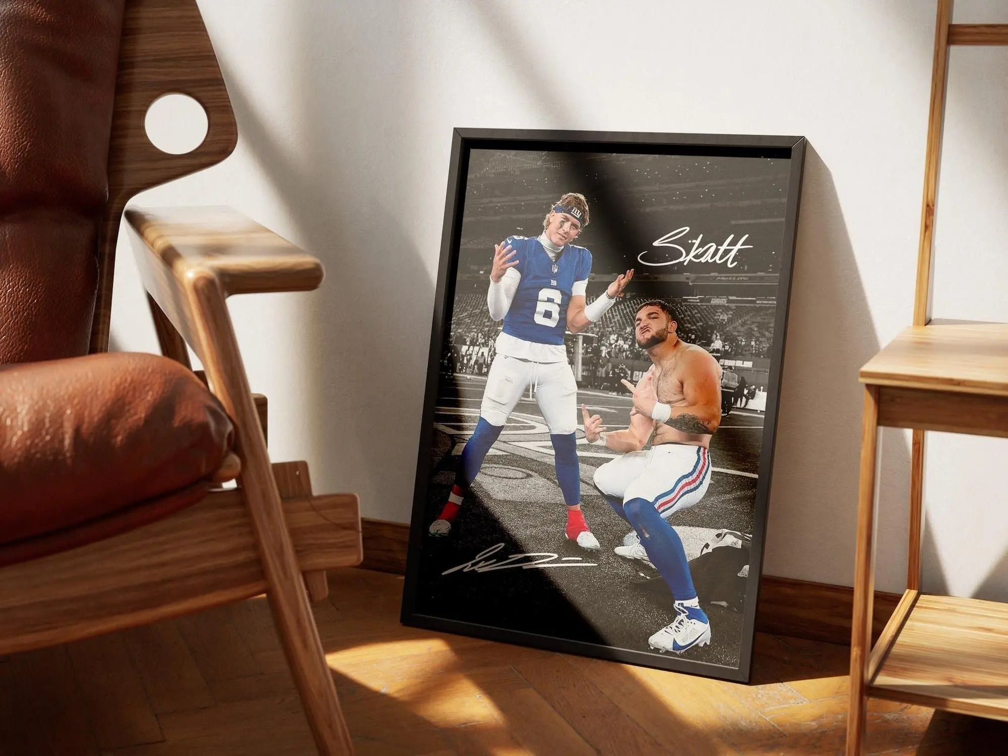 Jaxson Dart & Cam Skattebo Poster, Signed Football Poster, Signed Jaxson Dart, Cam Skattebo Poster, Gift For Fans ( Unframed - Print Only )
