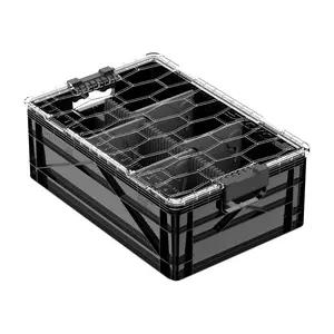 Half Size SidioCrate - BLACK / Add Lid / 1 Long Divider w/ 2 Sub Dividers