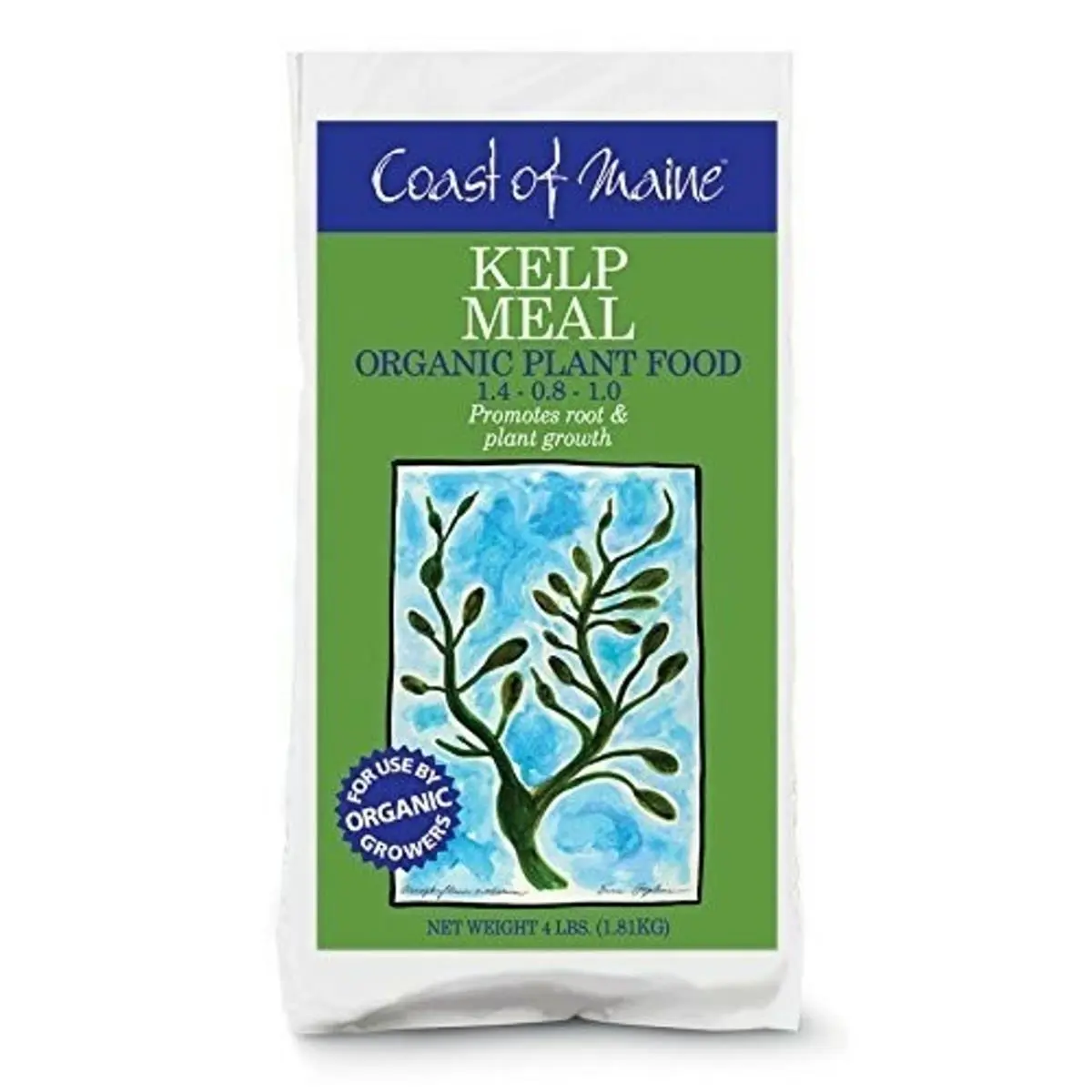 Coast of Maine 113455 Norwegian Kelp Organic Plant Food, 4 lbs, Metal-Formulated, Provides Macro and Micro Nutrients