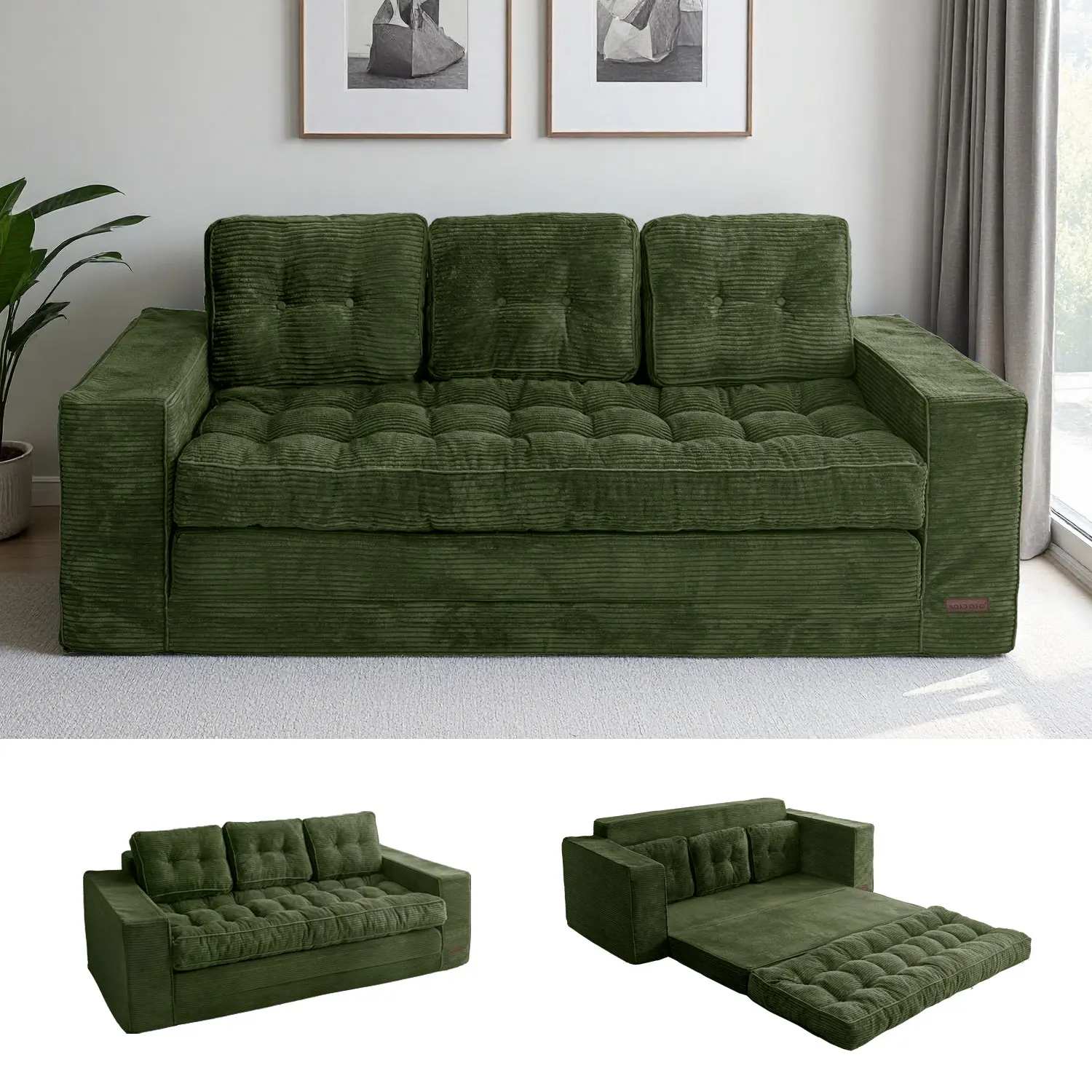 Dark Green - 3 Seater