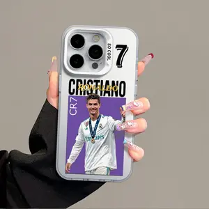 Ronaldo IPhone 17 Promax Phone Case Anti Drop Case Suitable For IPhone 16 15 14 13 12 11 Xs Plus Samsung S25 S24 S23 S22 Ultra FE Acrylic Protective Shockproof Rugged Case Football