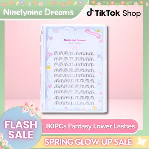 Ninetynine Dreams 80PCs Fantasy Lower Lashes | C Curl Ultra-Thin Band Lightweight 6–7mm Soft Comfortable Dramatic Bottom Lashes — Beginner Friendly Makeup Essential DIY Bottom False Eyelashes