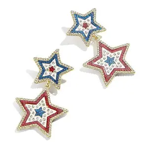 BAUBLEBAR Americana Star Goldtone Drop Earrings