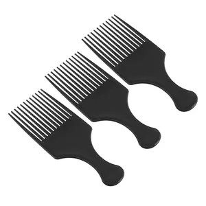 VOCOSTE 3pcs Afro Hair Pick Comb Hair Comb, Hairdressing Styling Tool for Curly Hair for Men and Women Black