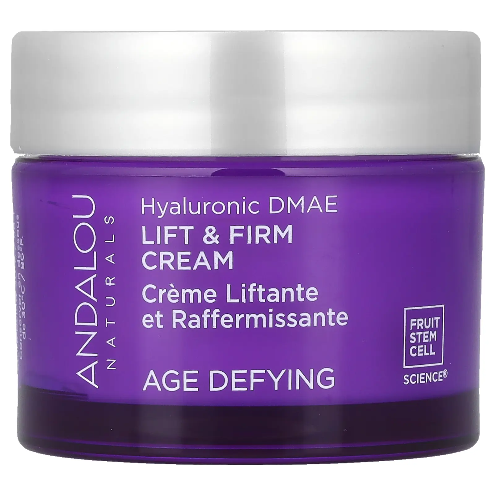 Andalou Naturals Lift & Firm Cream, Hyaluronic DMAE, Age Defying, 1.7 oz (50 g)