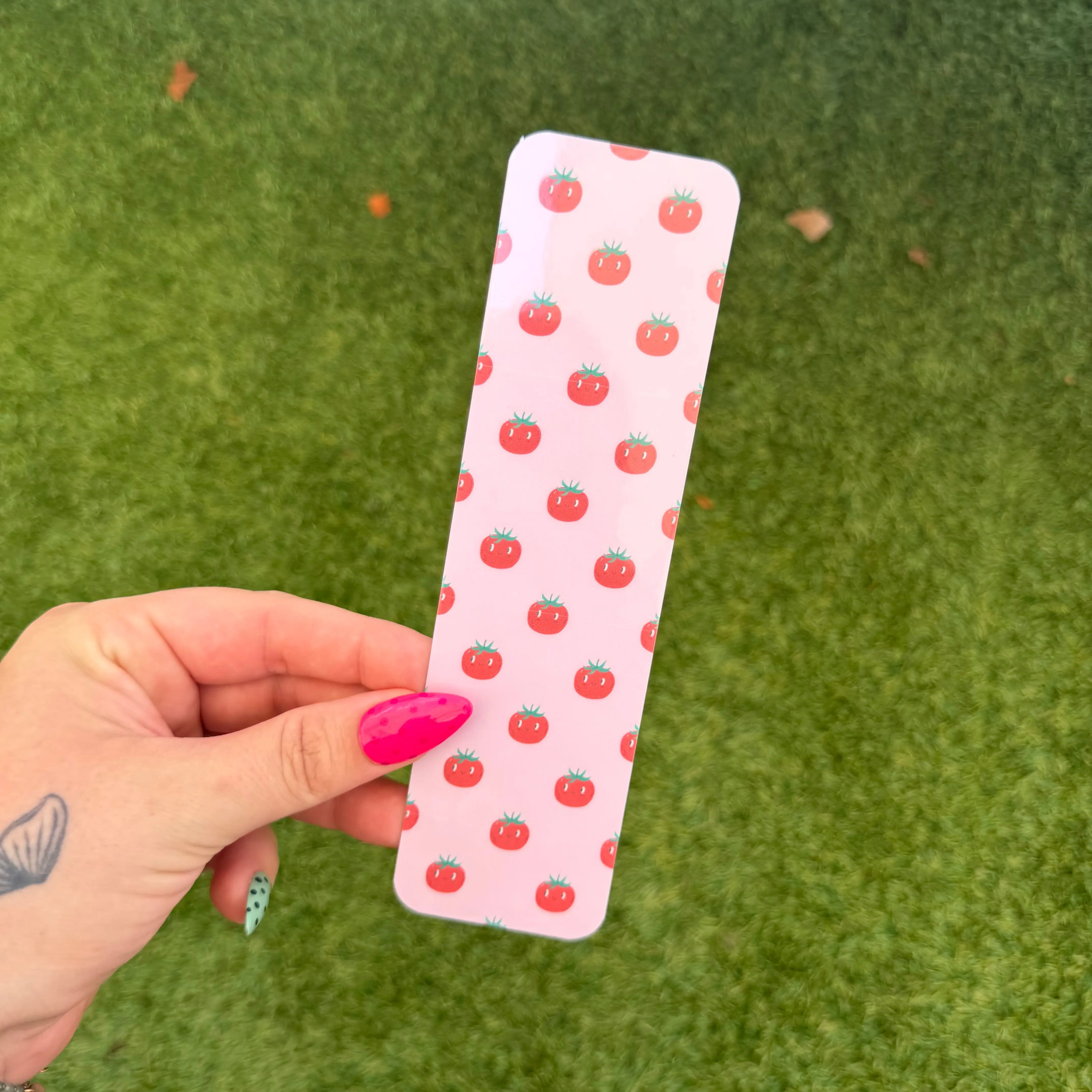Pink Smiley Tomatoes Bookmark