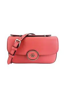 Pre-owned GUCCI Senna Calfskin Petite GG Pink Top Handle Bag Crossbody Bags Senna Calfskin Petite GG Pink Top Handle Bag