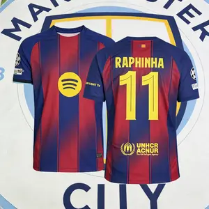 2025 2026 Home Red Raphinha 11 Short Sleeve Soccer Jersey
