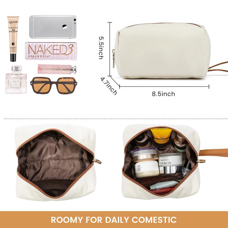 【Valentine's Day Gift】LOVEVOOK Canvas Laptop Tote Bag 15.6 & 17.3 inches for Women with Clutch Purse, Lightweight Tote Bag with 2 Cup Holder, Purses for Women, Computer bag for Work, Office, Casual.  TikTokShopJumpstartSale