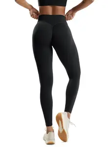 ODODOS Hidden Scrunch Butt Lifting Leggings for Women - 27 No Front Seam High Waist Booty Sculpting Yoga Pants
