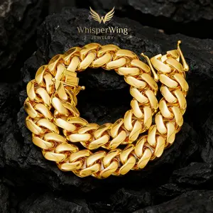 High Polished Tight Link Miami Cuban Link Chain | Dragon Head Clasp Stainless Steel Hip Hop Necklace for Men, 22mm Width, 20"-30" Length, 3 Color Options
