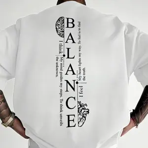 Men's Slim Fit Graphic T-Shirt, Casual Streetwear Short Sleeve Top in Soft Breathable Fabric for Summer