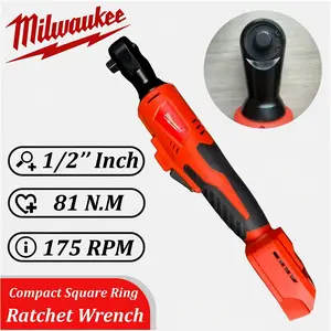 Milwaukee 18V Battery Brushless Ratchet wrench 1/2''or 3/8" Electric Impact Driver Cordless Screw Nut Repair Power Tools tooltip impact gun