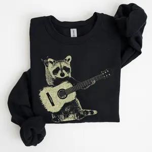 Raccoon playing guitar, funny animal sportswearRAIMENTRY
