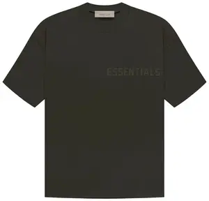 Fear of God Essentials Off Black Tee Shirt Black Over Sized Fit