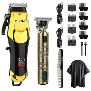 Barber-Grade Cordless Hair Clipper & Trimmer Set｜Barber Hair Clippers LED Display & Fast Charge, Portable for Home Use. An Efficient Gift Kit for Him