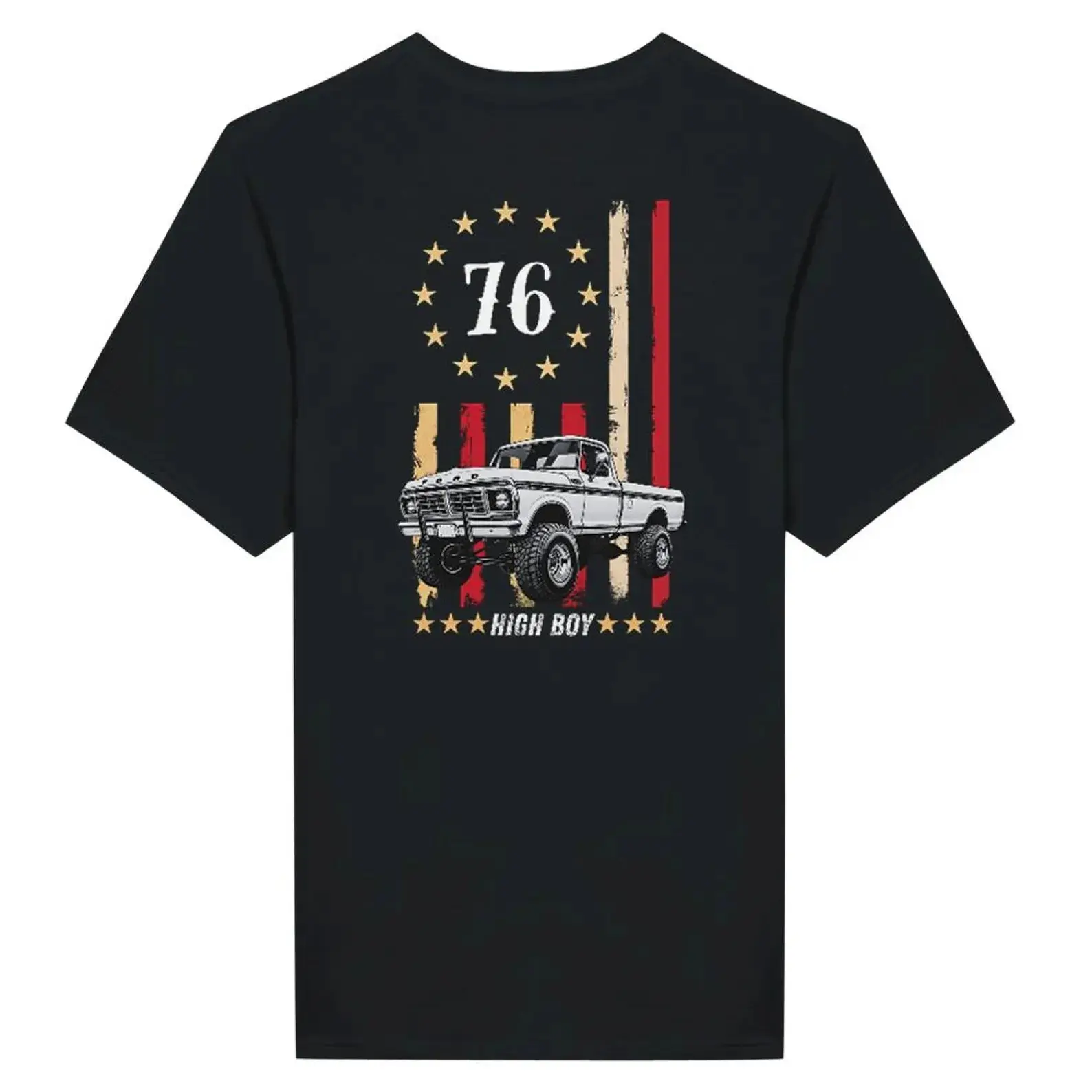 F150 High Boy Truck T-Shirt - 1976 Ford Dentside Apparel - Classic Truck Ford Show T-Shirt Sweatshirt Hoodie 2 Sided