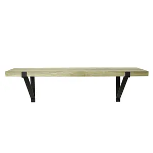 Better Homes & Gardens 23" Shelf with Brackets, Light Oak