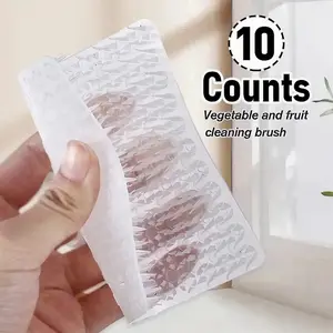 10 Counts Vegetable Scrubber, Multifunctional Scrubber Cleaning Brushes for Fruit and Vegetable, Dense Soft Cleaner Scrubber Brush for Carrots Potatoes