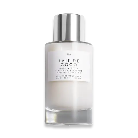 Le Monde Gourmand Lait de Coco Hair & Body Mist 3.4 oz | Coconut Vanilla Fragrance Mist with Bergamot | Skin Scent Fragrance