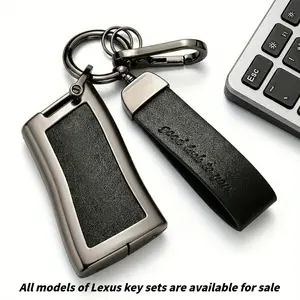Scratch-resistant, durable and Protective luxury zinc alloy car keychain set - keyring, Key Fob, Key Fob Cover. Compatible with Lexus. Also suitable for GS, RX, IS, ES, GX, LX, UX, RC, NX, LS 450H, 300H, etc. Keycase protection shell for keys.