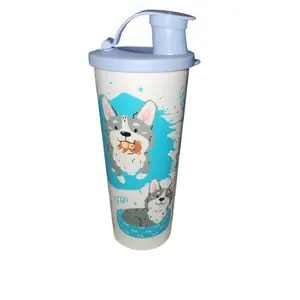 Tupperware Adorable Husky Design Kids' Water Bottle with Secure Lid - Perfect for School & Outdoor Activities