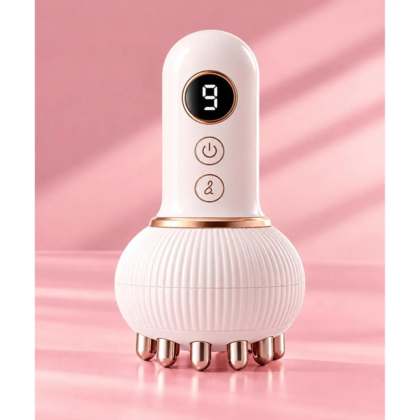 Massage Device with Digital Display and Control Buttons for Enhanced Relaxation and Wellness