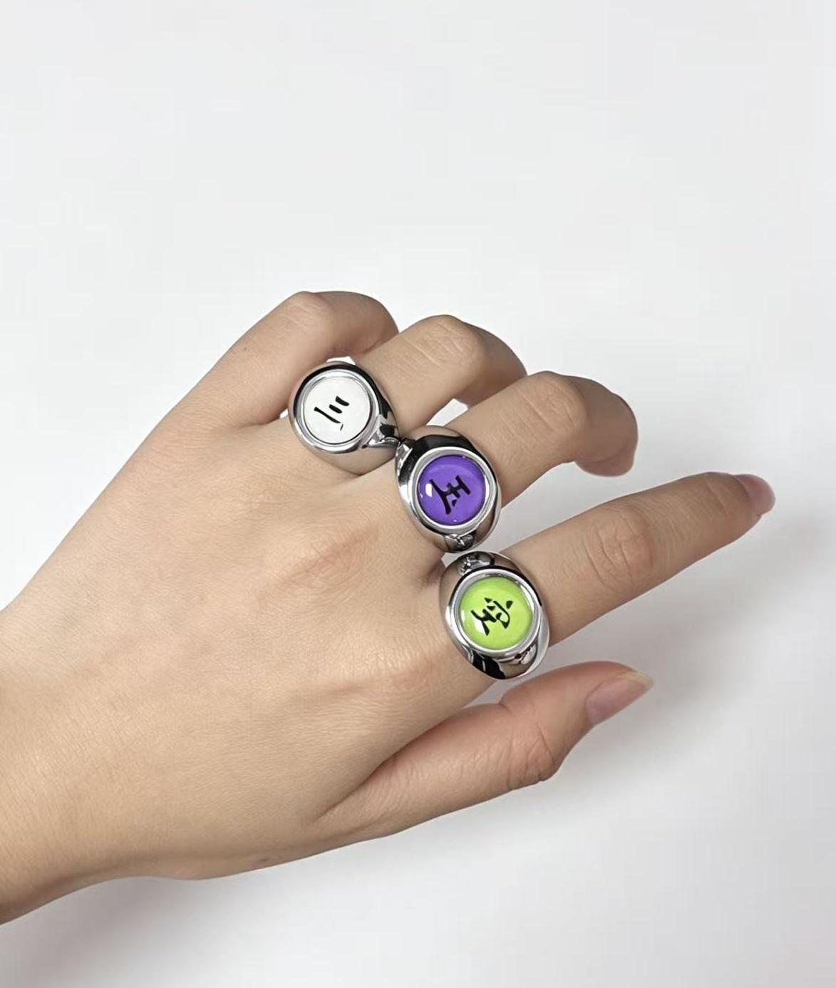 Naruto Akatsuki Silver Ring Set as a fan gift for friends featuring a high-end stylish and personalized look