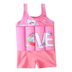 Children Floating Swimsuit, Suitable For Boys And Girls Floating Swimsuit, Adjustable Buoyancy And Removable Floating Swimming Vest, Suitable For Summer Suit Vacation Beach Sports Swimsuit, Can Be Used As Training Auxiliary Swimsuit